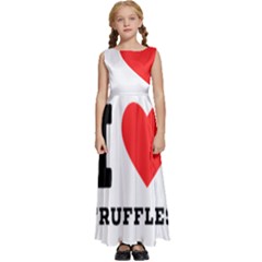 I Love Truffles Kids  Satin Sleeveless Maxi Dress by ilovewhateva