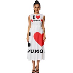 I Love Spumoni Sleeveless Round Neck Midi Dress by ilovewhateva