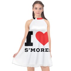 I Love S’mores  Halter Neckline Chiffon Dress  by ilovewhateva