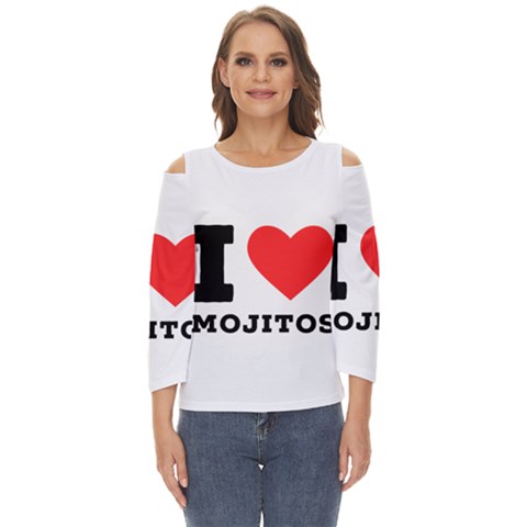 I Love Mojitos  Cut Out Wide Sleeve Top by ilovewhateva