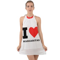 I Love Margaritas Halter Tie Back Chiffon Dress by ilovewhateva