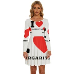 I Love Margaritas Long Sleeve Wide Neck Velvet Dress by ilovewhateva