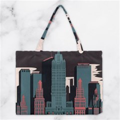 New York City Nyc Skyline Cityscape Medium Tote Bag by Ravend