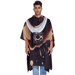 Coffee Cafe Espresso Drink Beverage Men s Hooded Rain Ponchos by Ravend