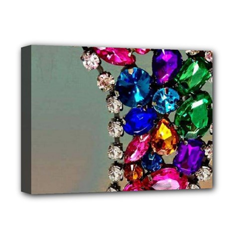 Colorful Diamonds Deluxe Canvas 16  X 12  (stretched)  by Sparkle