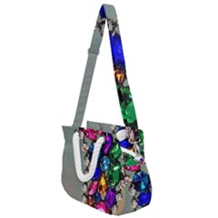 Colorful Diamonds Rope Handles Shoulder Strap Bag by Sparkle