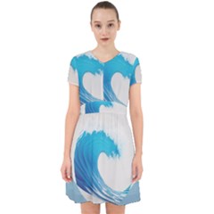 Wave Tsunami Tidal Wave Ocean Sea Water Adorable In Chiffon Dress by Ravend