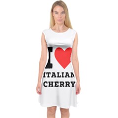 I Love Italian Cherry Capsleeve Midi Dress by ilovewhateva