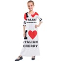 I love Italian cherry Kids  Quarter Sleeve Maxi Dress View1