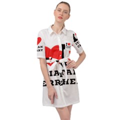 I Love Italian Cherry Belted Shirt Dress by ilovewhateva