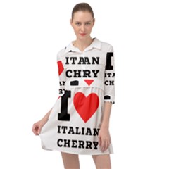 I Love Italian Cherry Mini Skater Shirt Dress by ilovewhateva