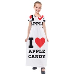 I Love Apple Candy Kids  Short Sleeve Maxi Dress by ilovewhateva