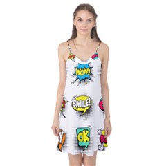 Set-colorful-comic-speech-bubbles Camis Nightgown  by Salman4z