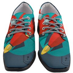 Rocket-with-science-related-icons-image Women Heeled Oxford Shoes by Salman4z