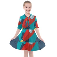 Rocket-with-science-related-icons-image Kids  All Frills Chiffon Dress by Salman4z