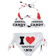 I Love Pumpkin Candy Kids  Classic Bikini Set by ilovewhateva