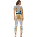 Space-exploration-illustration Women s Pinafore Overalls Jumpsuit View4