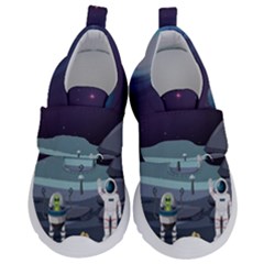 Alien-astronaut-scene Kids  Velcro No Lace Shoes by Salman4z