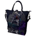 Illustration-astronaut-cosmonaut-paying-skateboard-sport-space-with-astronaut-suit Buckle Top Tote Bag View1