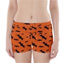 Halloween-card-with-bats-flying-pattern Boyleg Bikini Wrap Bottoms View1