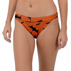 Halloween-card-with-bats-flying-pattern Band Bikini Bottoms by Salman4z