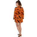 Halloween-card-with-bats-flying-pattern Long Sleeve Kimono View2