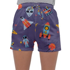 Space-seamless-pattern Sleepwear Shorts by Salman4z