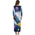 Spaceship-astronaut-space Long Sleeve Longline Maxi Dress View4