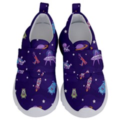 Space-seamless-pattern Kids  Velcro No Lace Shoes by Salman4z