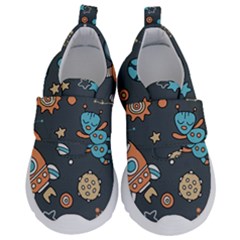 Space-seamless-pattern Kids  Velcro No Lace Shoes by Salman4z