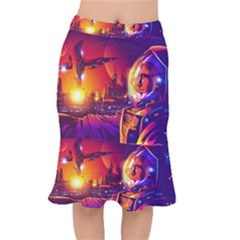 Far-future-human-colonization Short Mermaid Skirt by Salman4z