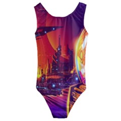 Far-future-human-colonization Kids  Cut-out Back One Piece Swimsuit by Salman4z