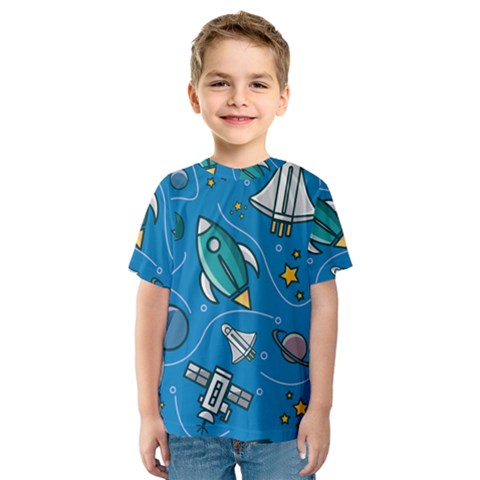 About-space-seamless-pattern Kids  Sport Mesh Tee by Salman4z