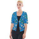 About-space-seamless-pattern Cropped Button Cardigan View1