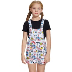 Monster-cool-seamless-pattern Kids  Short Overalls by Salman4z