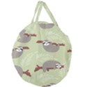 Sloths-pattern-design Giant Round Zipper Tote View1