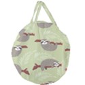 Sloths-pattern-design Giant Round Zipper Tote View2