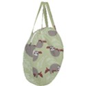 Sloths-pattern-design Giant Round Zipper Tote View3