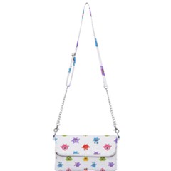 Seamless-pattern-cute-funny-monster-cartoon-isolated-white-background Mini Crossbody Handbag by Salman4z