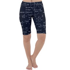 Mathematical-seamless-pattern-with-geometric-shapes-formulas Cropped Leggings  by Salman4z