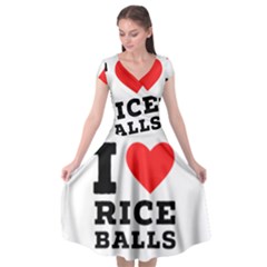 I Love Rice Balls Cap Sleeve Wrap Front Dress by ilovewhateva