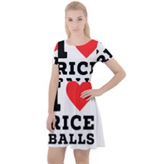 I Love Rice Balls Cap Sleeve Velour Dress  by ilovewhateva