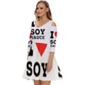 I love soy sauce Shoulder Cut Out Zip Up Dress View2