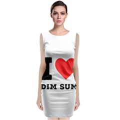 I Love Dim Sum Sleeveless Velvet Midi Dress by ilovewhateva