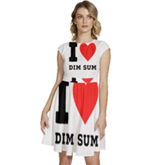 I Love Dim Sum Cap Sleeve High Waist Dress by ilovewhateva