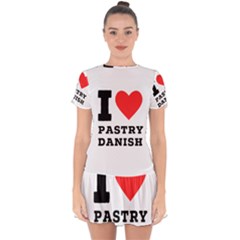 I Love Pastry Danish Drop Hem Mini Chiffon Dress by ilovewhateva