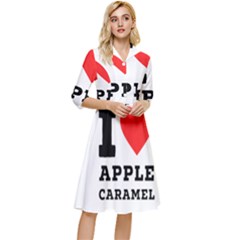 I Love Apple Caramel Classy Knee Length Dress by ilovewhateva