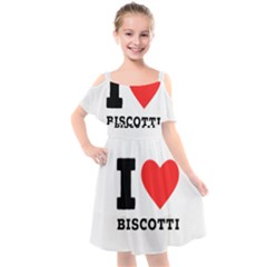 I Love Biscotti Kids  Cut Out Shoulders Chiffon Dress by ilovewhateva