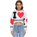 I love biscotti Women s Lightweight Cropped Hoodie View1