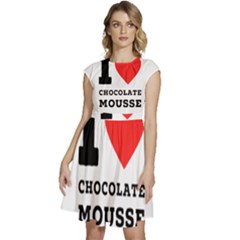 I Love Chocolate Mousse Cap Sleeve High Waist Dress by ilovewhateva